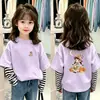 Camiseta de manga larga a rayas para niña, nueva colección de otoño 2026, top de algodón puro para bebés, camiseta interior infantil para otoño