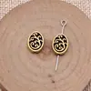 9x 12 mm 1.2 g accesorios de joyería de plata antigua material al por mayor cuentas de agujero grande y pequeño cuentas pequeñas de agujero Ovaladas talladas