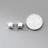 Cuentas de estrella de plata lisa S925 con agujero pasante material para pulsera DIY cuentas de estrella de cinco puntas accesorios de joyería al por mayor S1019