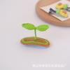 Pasador de Ganchillo de Lana Hecho a Mano Dulce Lindo Girasol Girasol Pasador Joyería Lateral para Niños Productos Terminados