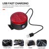 Luz Frontal y Trasera para Ciclismo al Aire Libre 4 LED de Alta Venta Transfronteriza Juego de Luces USB Recargable Luz Trasera de Advertencia Flash Viaje Nocturno en Bicicleta de Montaña