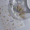 Adesivos Metálicos Fluido para Unhas Francesas 5D Embossados Tridimensionais Metal Líquido Francesa DIY Adesivos de Unha Modelo Sl