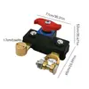 Interruptor de desconexión de batería, dispositivo universal de desconexión y protección contra fugas de batería, interruptor de corte de batería de latón macizo de 12V/24V, interruptor de apagado de batería de giro rápido para automóviles, camiones, RVs, barcos, tractores (1 pieza)
