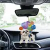 Decoración de Colgante de Gato Acrílico, Adorno Colgante para Interior de Coche Globo, Accesorio Divertido, Llavero para el Hogar