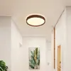 Nueva Lámpara de Dormitorio Estilo Chino Color Nogal Lámpara Retro de Gama Alta con Veta de Madera Protección Ocular Lámpara de Techo para Estudio Sala de Estar Pasillo