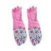 Guantes para lavar abiertos de goma largos cocina con cordón guantes lavar ropa lavar tazón limpieza guantes domésticos mayoreo