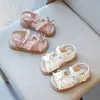 Sandalias para Niñas 2025 Verano Nuevas Zapatos de Princesa Elegantes de Moda para Bebés y Niños Sandalias para Niños con Lazo para Niñitas
