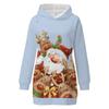 Sudadera nueva de 24 años con estampado navideño, suéter holgado europeo y americano transfronterizo de muñeco de nieve, impresión digital a D-made