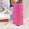 Hilo de algodón hueco redondo de 2 mm para tejer a mano DIY, bolsas de ganchillo, sombreros, cojines, pantuflas kit de materiales