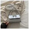 Bolsa de mão pequena de luxo para mulheres, nova 2026, laço francês, bolsa quadrada pequena para o dia a dia, bolsa versátil de ombro único ou transversal