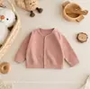 Jaqueta de Tricô Estilo Coreano Outono e Inverno, Cardigã Classe A para Bebê, Blusa Versátil para Crianças Pequenas, Suéter, Roupa Infantil