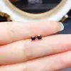 Pendientes de Zafiro Natural Transfronterizos de Amazon Plata S925 Piedra Principal 3*3 Joyería de Lujo Venta Directa de Fábrica