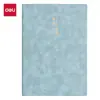 Caderno Deli Bp103 Pele de Ovelha A5 Capa Macia Livro de Registro para Reuniões de Negócios Caderno Espesso Encadernado em Couro