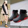 Botas de chuva forradas de lã para casais, antiderrapantes, à prova d'água, resistentes ao desgaste, botas de chuva, pesca ao ar livre, cavaleiro, chef, sapatos de borracha com plataforma quente