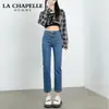 Jeans de Pierna Recta Cortos para Mujer Verano 2024 Moda Versátil Nuevo Lanzamiento Cintura Alta Pantalones Tubo Cortos Estilo Francés