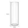 Vaso de Vidro Transparente Simples Vaso de Diâmetro Grande Reto Alto Borossilicato Vaso para Cultivo em Água Grande Enfeites de Sala de Estar Vaso