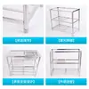 Fregadero de Acero Inoxidable con Soporte Transfronterizo, Fregadero Único de Cocina Engrosado de Tres Capas, Estante de Almacenamiento de Tres Capas para Cocina, Lavabo, Fregadero para Lavar Verduras