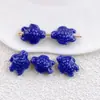 Tortuga esmaltada tortuga pequeña cerámica cuentas sueltas con cuentas DIY dibujos animados pulsera colgante collar accesorios al por mayor