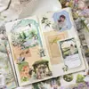 20 Piezas de Luz Flotante Sueño Troquelado Pegatinas de Mascota Libro, Tema de Personaje Chica Coreana Retro Manualidades Libro de Pegatinas DIY