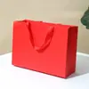 Qiuhe High-End Cor Pura Bolsa de Presente Simples Papelão Branco Espessado Caixa de Joias High-End Saco de Embalagem Atacado