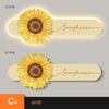 Pintura Decorativa de Pared para Dormitorio de Girasoles Pintura Colgante de Cabecera Iluminación LED Pintura de Ambiente Mural de Pared de Fondo para Sofá de Sala de Estar