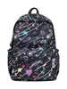 Mochila Graffiti Azul Claro Sal Marina Juguetona y Linda Llena de Vitalidad y Encanto Juvenil, Perfecta para Estudiantes que Salen y Toman Fotos