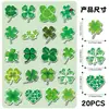 20 Piezas de Imanes de Nevera Suaves Magnéticos de Trébol de Cuatro Hojas de la Suerte Pequeñas Plantas Frescas Pegatinas Magnéticas Decorativas para Portátil Archivador