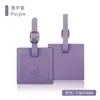 Transfronterizo en stock cuadrado grueso PU cuero etiqueta de equipaje flip impresión LOGO cuero multicolor pase de abordar venta al por mayor