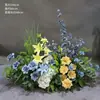 Arreglos Florales de Boda Estilo Bosque, Macetas Colgantes, Flores de Seda, Decoraciones de Pasillo, Decoraciones para la Ceremonia de Entrega del Coche de Boda, Escaparates, Plantas Verdes