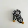 Bufanda Infantil para Otoño e Invierno, Bufanda de Punto Retro Elegante a Rayas con Bloques de Color y Pompón, Calentador de Cuello de Lana para Bebé y Niño Pequeño que Realza el Tez