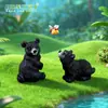 Paisaje en Miniatura Realista de Pie Oso Negro Grande Muñeco Lindo Gránulos Jardín Paisajismo DIY Accesorios Decorativos Mini Adornos Pequeños