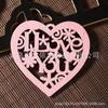 Colgante de joyería con forma de corazón de madera hueca cortada con láser de 8 cm, ideal para bodas, fiestas, confesiones y decoración DIY para salas de bodas.