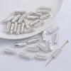 Perlas de Imitación Brillantes Asimétricas de Agujero Pasante Accesorios para Joyería Hecha a Mano con Cuentas Conchas de Forma Especial Perlas al por Mayor
