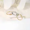 Moda Europeia e Americana Anel Simples de Aço Inoxidável com Três Anéis Joias Personalidade de Nicho Não Desbota Venda Direta do Fabricante