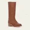 Novas botas de inverno de comércio exterior europeias e americanas, tamanho grande 40-43, botas de montaria vintage femininas