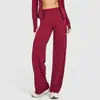 Calça Yoga Longa Reta de Cintura Alta Levanta Bumbum Pêssego Cru Transfronteiriça Pilates Esportiva Fitness Secagem Rápida Calça Yoga