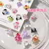 Decoraciones Lindas Mini de Dibujos Animados Populares para Uñas Sanrio Kuromi Perro Canela Dibujos Animados para Uñas Diamante de Resina Venta al Por Mayor