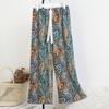 Calça Larga de Cetim Lisa de Verão Nova para Mulheres, Calça de Dormir Solta Plus Size, Pode Ser Usada Fora de Casa, Calça de Casa, Calça de Dança, Calça para Dança Quadrada