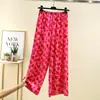 Pantalones Anchos Retro de Alta Gama Estilo Francés para Mujer, Nuevos Pantalones de Longitud Completa para Primavera/Verano en Tallas Grandes con Cintura Elástica, Estilo Romántico Francés