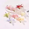 Cabeça de Flor de Lírio Pequena Simulada Materiais Manuais DIY Flores para Decoração de Casamento Adorno de Cabeça Antigo Acessórios de Roupa Flores Artificiais Flores de Seda