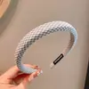 Faixa de Cabelo Xadrez Doce Japonês Coreano Borda Estreita Acessórios de Cabelo de Crânio Alto Versátil Temperamento Feminino Retro Fresco Nicho Diário Maruki