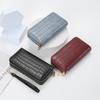 Cartera de Mujer Estilo Comercio Exterior 2026 Modelo Nuevo Venta Directa de Fábrica Moda Europea y Americana Tendencia Patrón de Cocodrilo Pu Bolso de Mano con Doble Cremallera