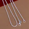 Accesorios Plateados de 3 mm Cadena para Clavícula de Mujer Cadena para Suéter de Lujo Ligero Europeo y Americano Nicho Cadena Fina Transfronteriza Collar Joyería al por Mayor