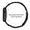 Adequado para Apple Watch de 1ª a 10ª Geração Pulseira de Aço Inoxidável Apple Watch Ultra Pulseira de Aço Brilhante de Sete Contas em Forma de M
