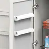 2 Soportes de Almacenamiento sin Taladro, Bolsas de Basura para Envoltura de Plástico, Estantes de Almacenamiento para Gabinetes, Estantes de Almacenamiento Lateral para Refrigerador