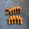 Peine de Masaje de Sándalo Cabezal Raspador Cabezal de Terapia Cabezal de Masaje de Meridianos Peine de Masaje de Meridianos de Madera Portátil para el Hogar
