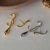 E1208 Pendientes Largos Asimétricos Estilo Europeo y Americano Exagerado Simple de Plata de Ley S925 para Mujer Estilo Frío Ins