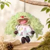 Muñeca de vaina de frijol producto terminado adorno para colgar en el coche, campanilla de viento de cáscara de fruta natural, campana de mano, accesorio DIY, decoración de bolso