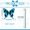Mariposa 3D Adhesiva Seleccionada Cuidadosamente Set de Mariposas de Simulación de 12 Piezas Adornos para Jardín Exterior Inserciones para Paisajismo de Patio