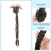 Peruca Coque Preso para Mulheres, Cabelo Fofo Realista, Penteado Elegante, Novo Coque de Pena Estilo Chinês, Trança Torcida
